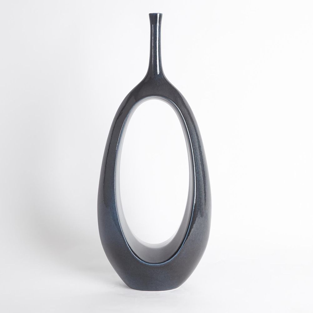 Open Oval Ring Vase-Celestial-Lg