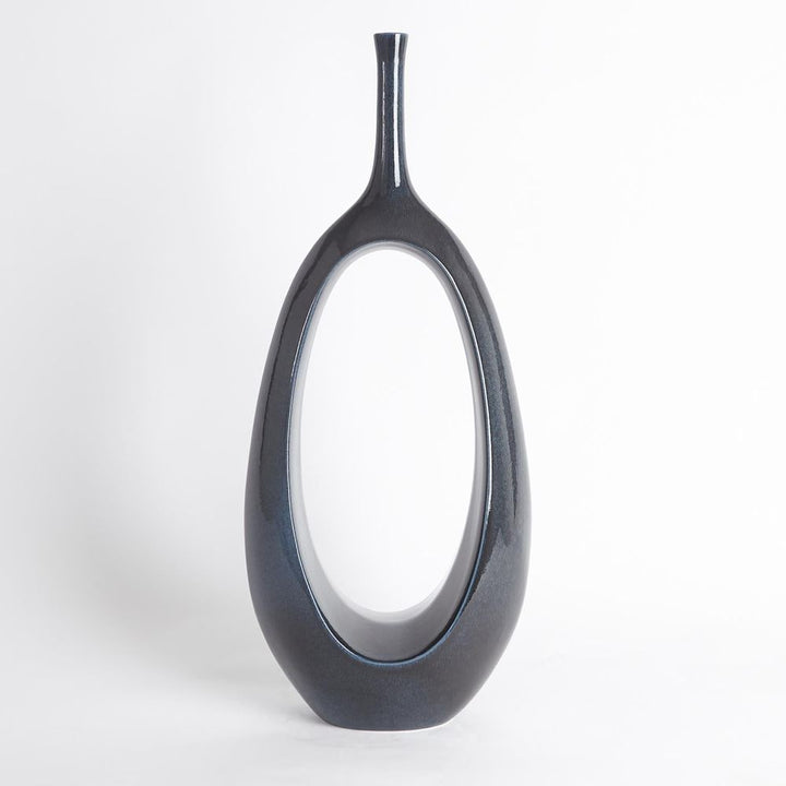 Open Oval Ring Vase-Celestial-Lg