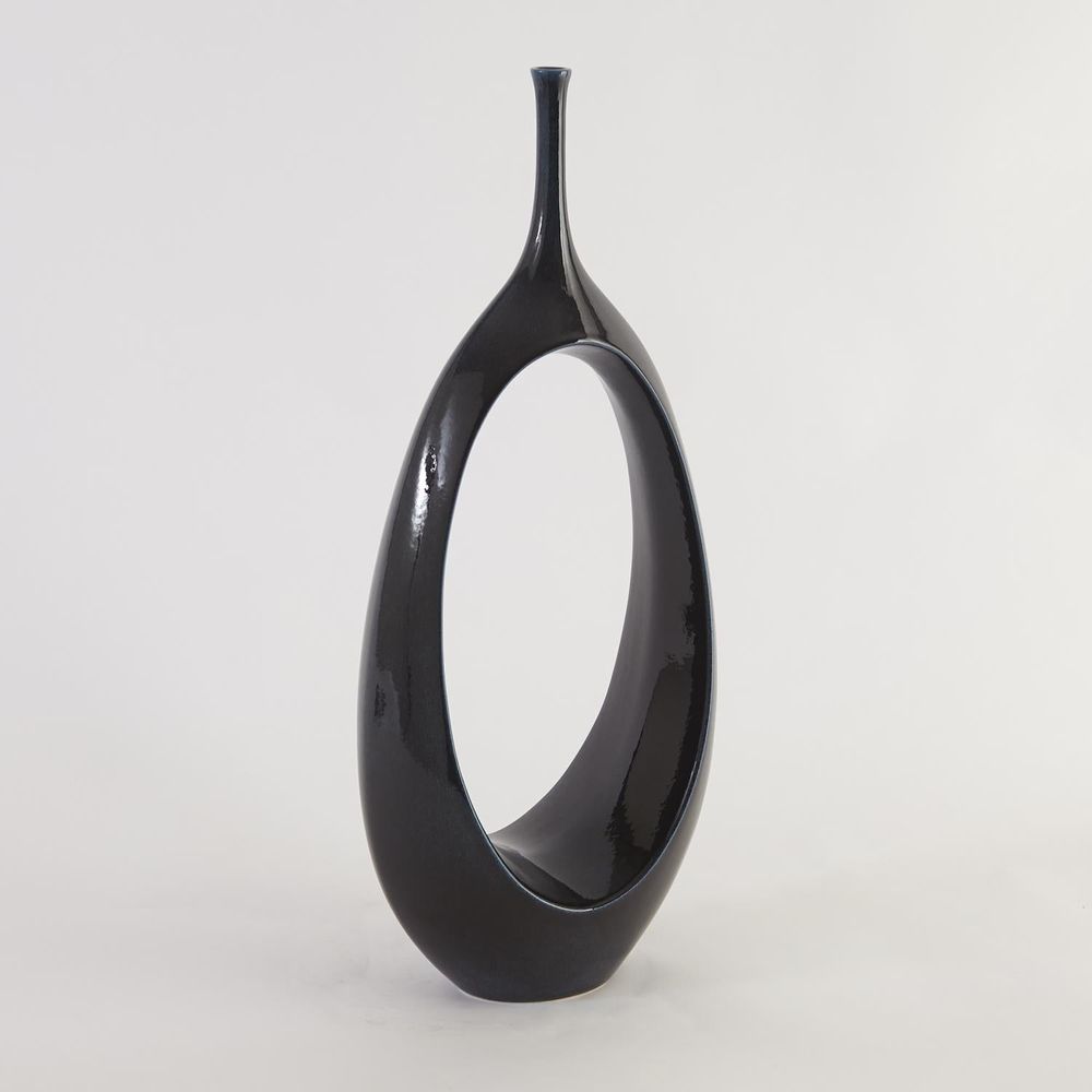 Open Oval Ring Vase-Celestial-Lg