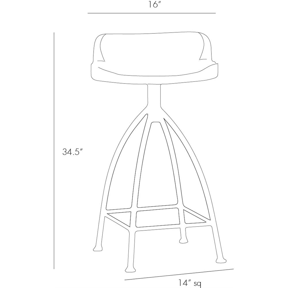Bar & Counter Stools Liliana Bar Stool - Brown