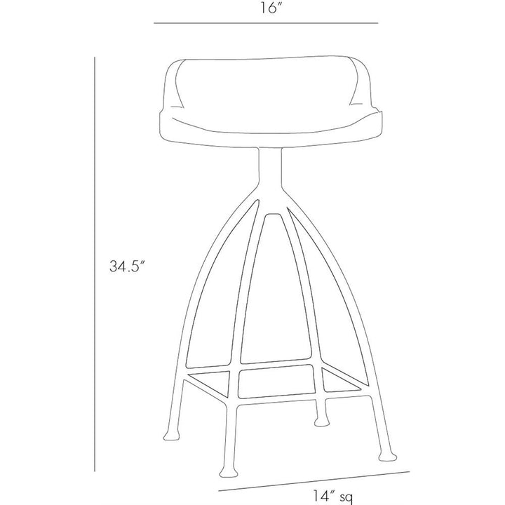 Bar & Counter Stools Liliana Bar Stool - Brown