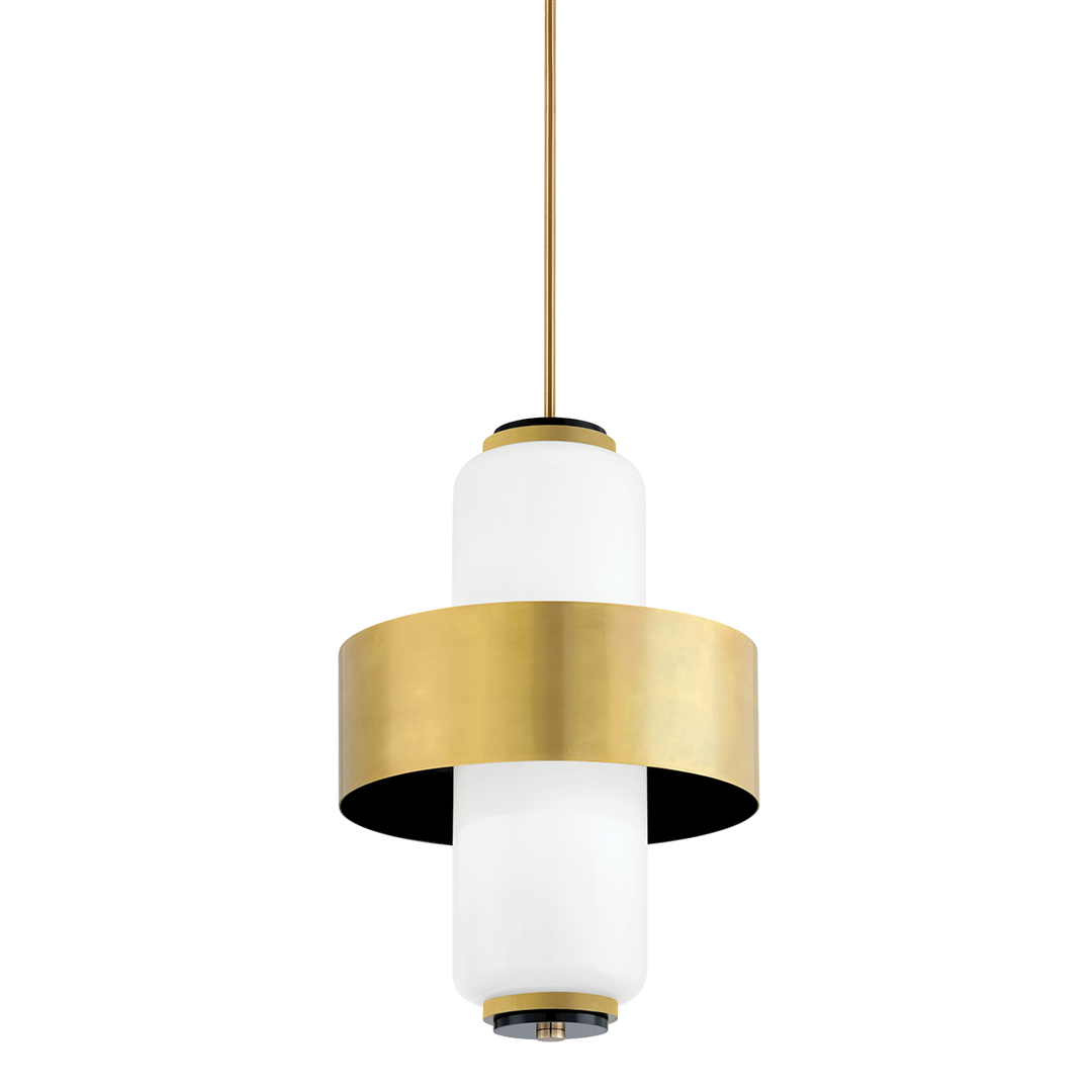 Melrose Pendant - Vintage Brass/Soft Black 4 Lights