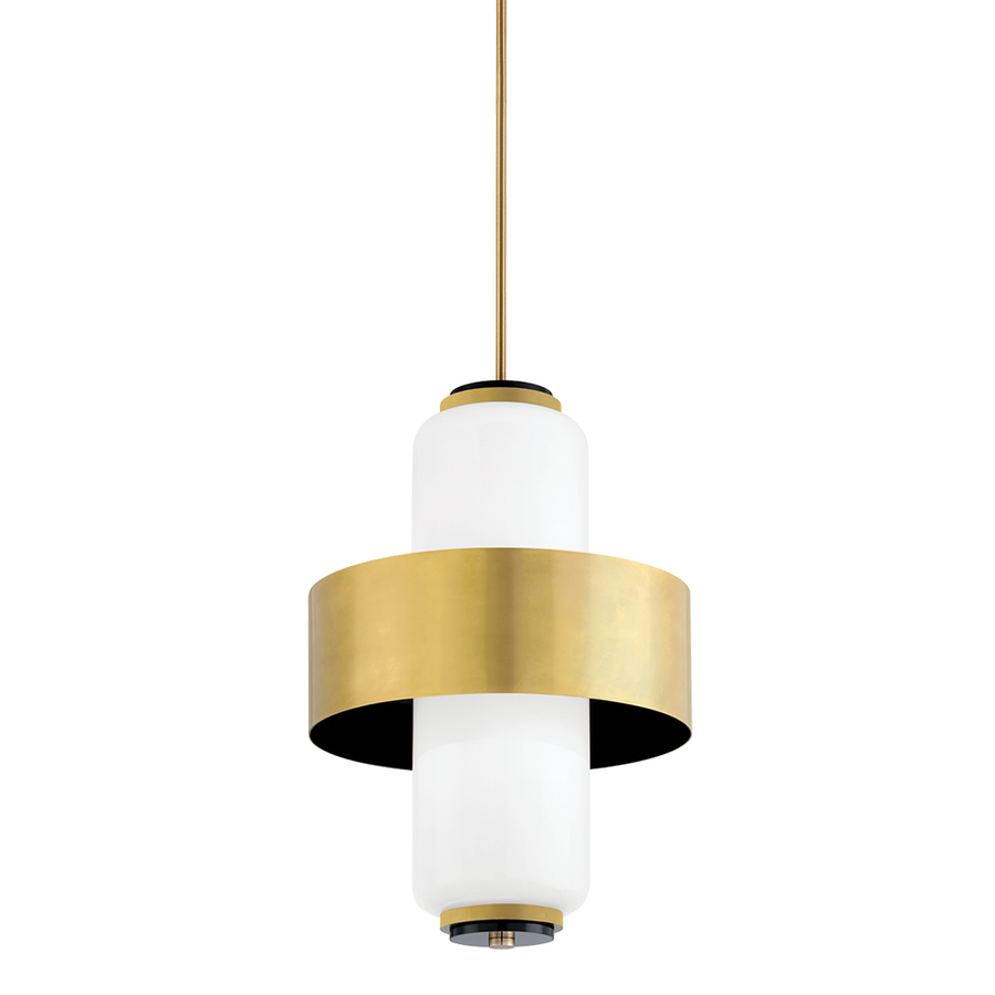 Chandeliers Melrose Pendant - Vintage Brass/Soft Black 4 Lights