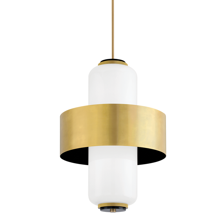 Melrose Pendant - Vintage Brass/Soft Black 6 Lights