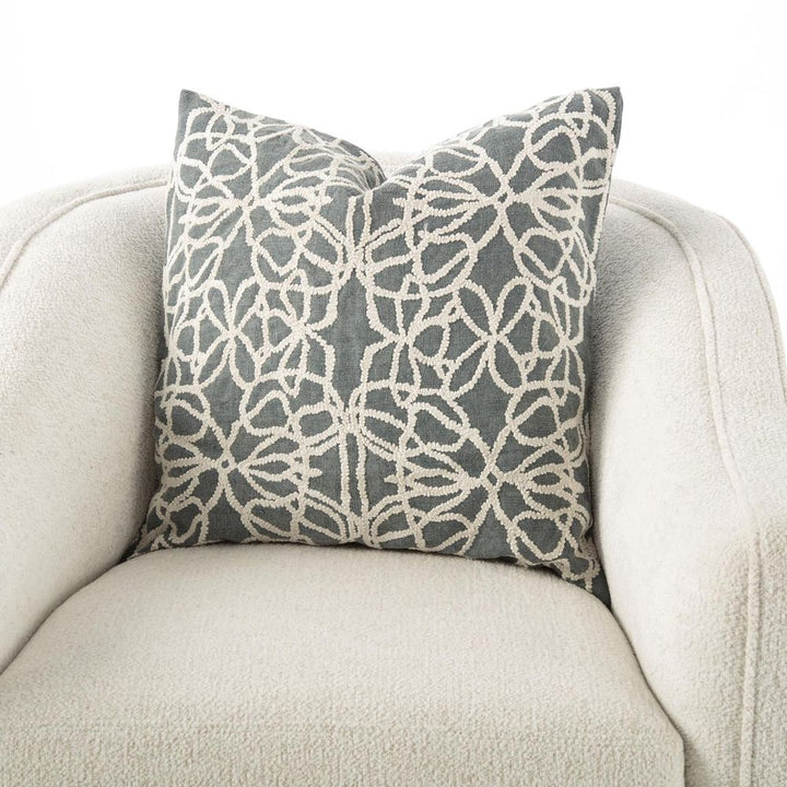 Pillows Moth Pillow-Cream/Shale-22 x 22