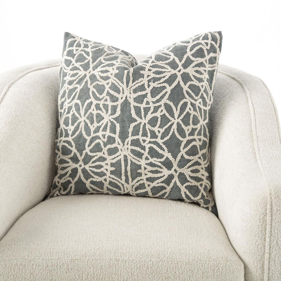 Pillows Moth Pillow-Cream/Shale-22 x 22