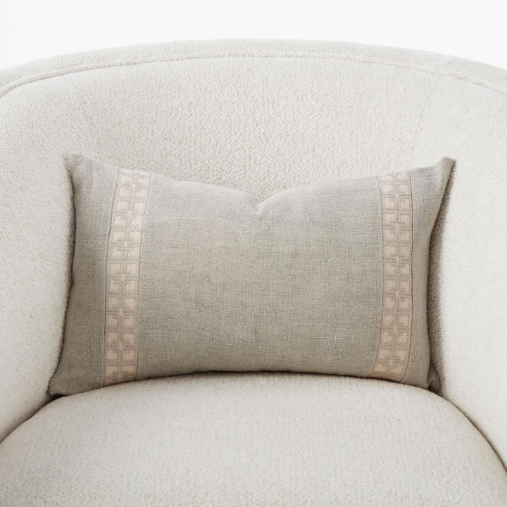Pillows Icon Lumbar Pillow-Moonlight on Cream