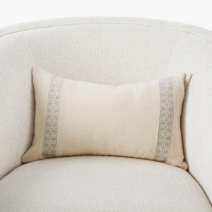 Pillows Icon Lumbar Pillow-Cream on Moonlight