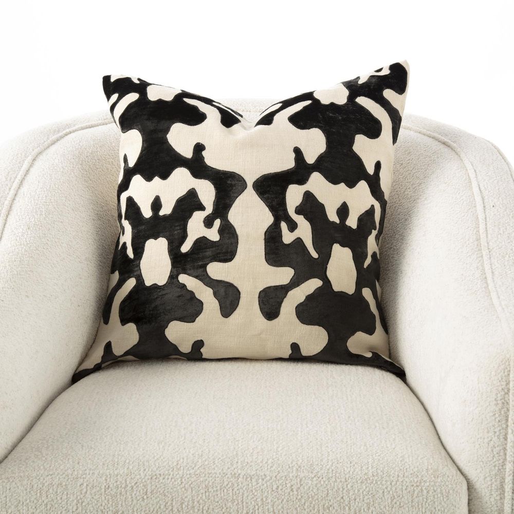 Pillows Ink Blot Pillow-Black-22 x 22