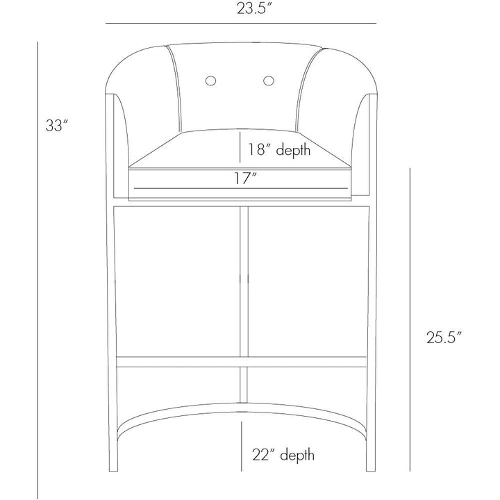 Bar & Counter Stools Rupertdora Counter Stool - Silver