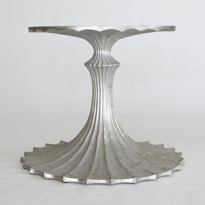 Dining Tables Flute Table Base-Silver Leaf-34