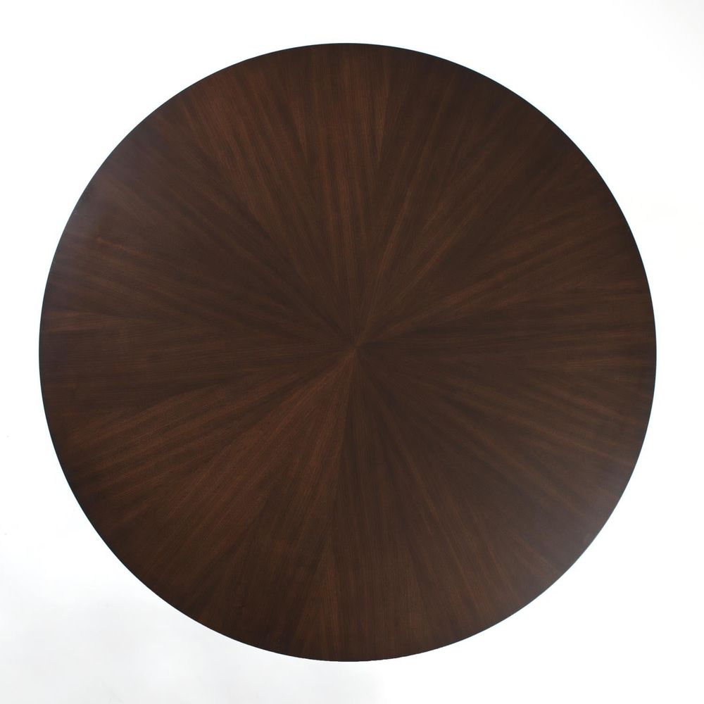 Dining Tables Flute Table 60 Walnut Top w/34 Gold Leaf Base