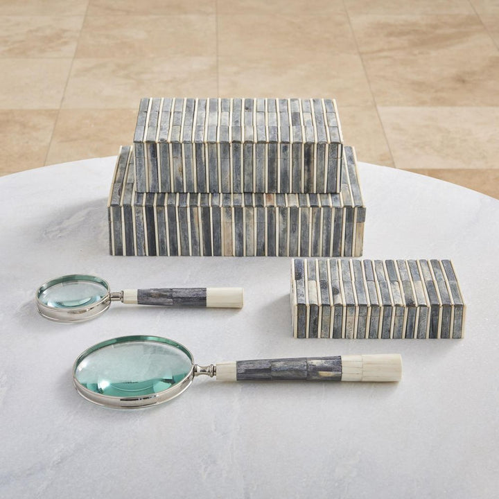 Grey/Ivory Bone Box-Lg