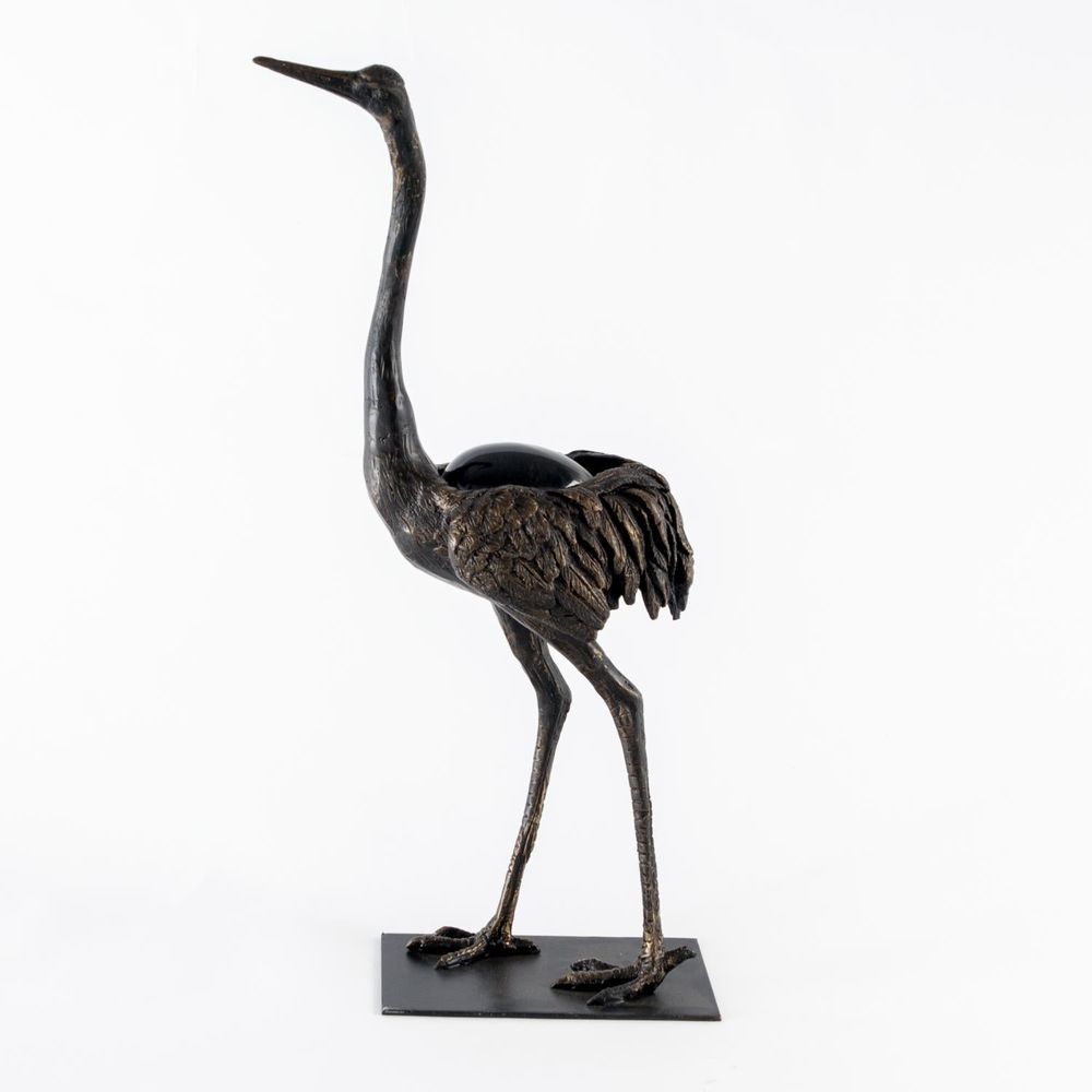 Decorative Objects Ostrich w/Crystal Egg