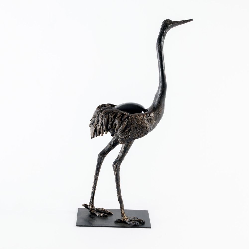 Decorative Objects Ostrich w/Crystal Egg