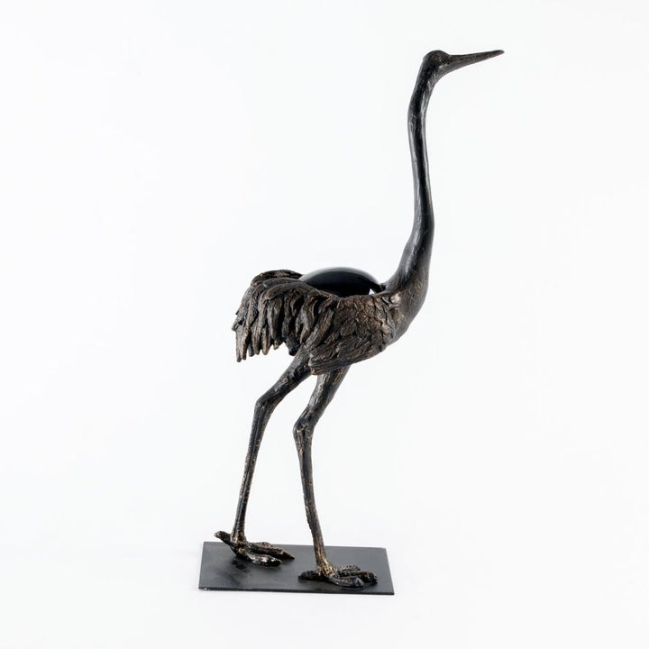 Decorative Objects Ostrich w/Crystal Egg