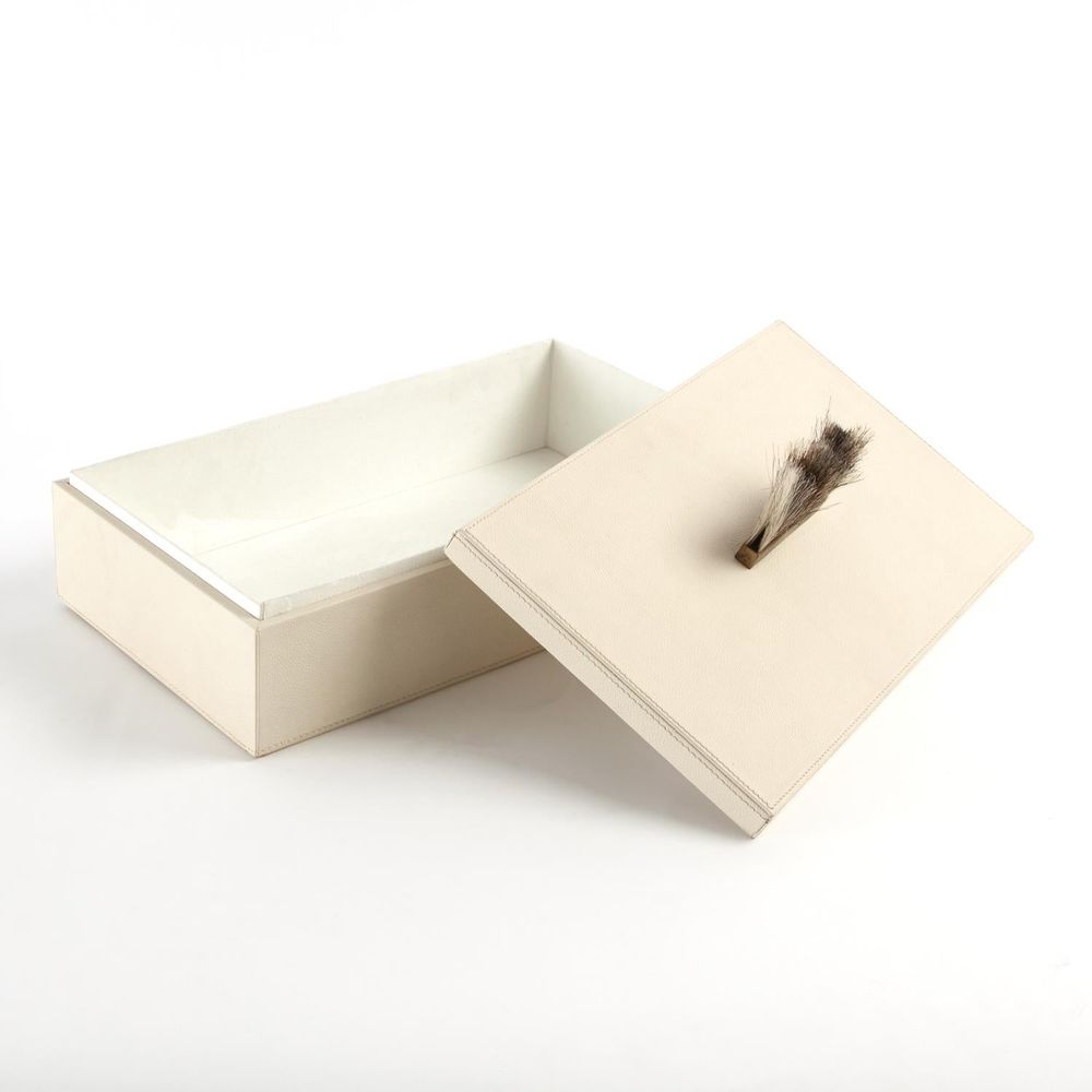 Boxes Harrington Box-Ivory Leather