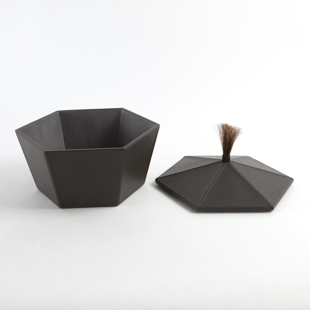 Zephyr Box-Graphite Leather-Lg