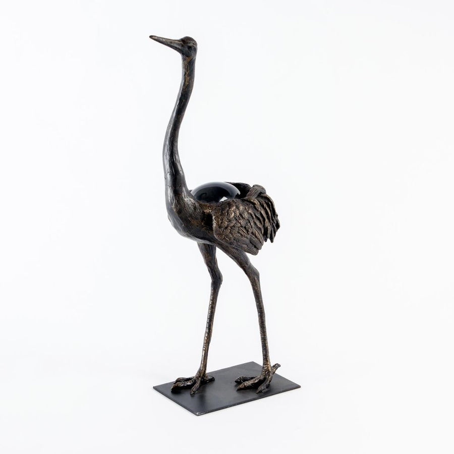Decorative Objects Ostrich w/Crystal Egg