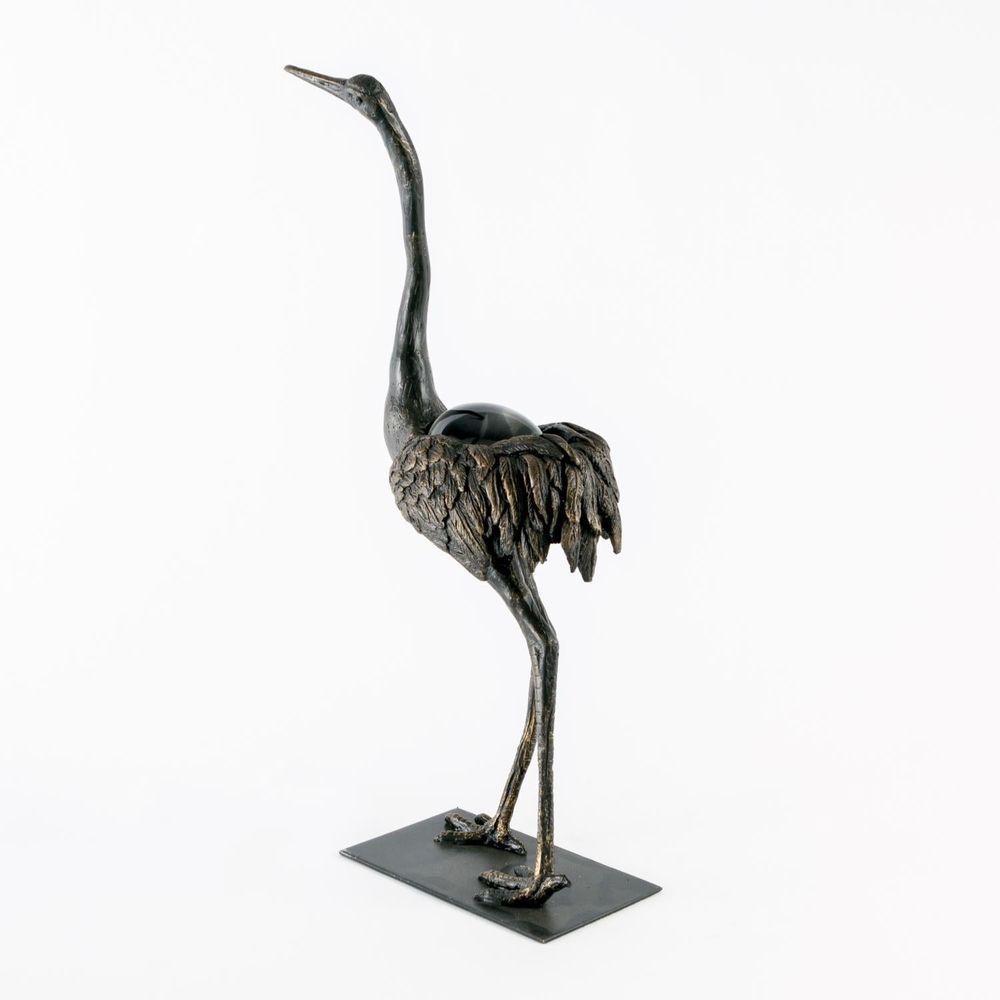 Decorative Objects Ostrich w/Crystal Egg