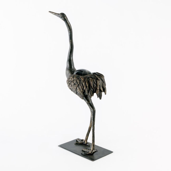 Decorative Objects Ostrich w/Crystal Egg