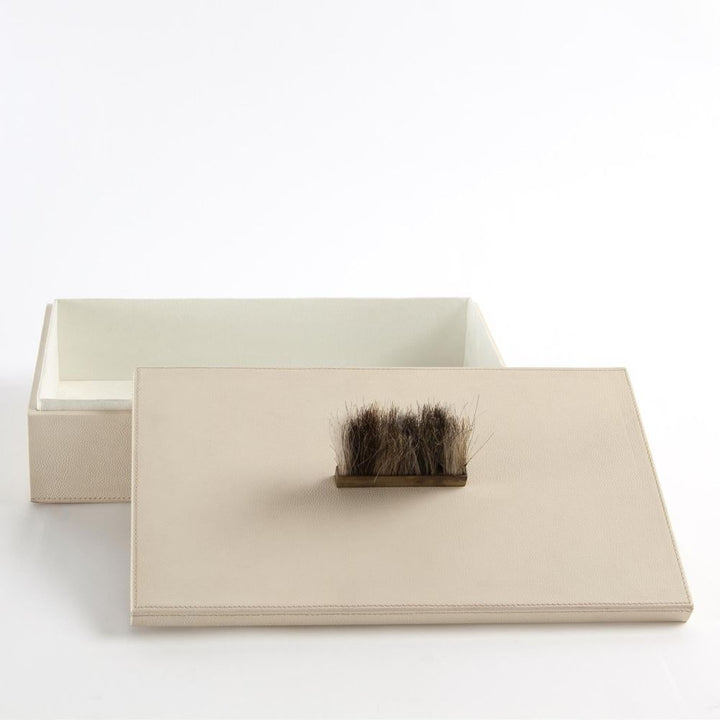 Boxes Harrington Box-Ivory Leather