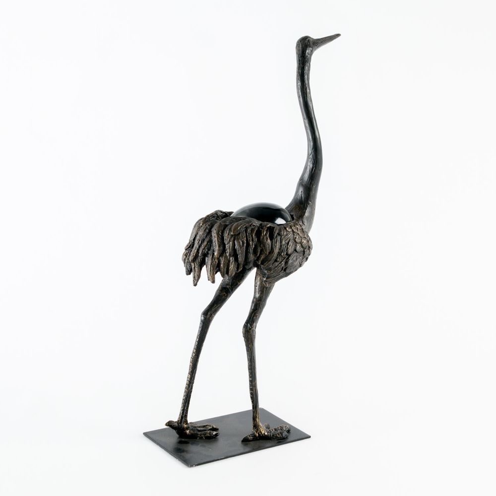 Ostrich w/Crystal Egg