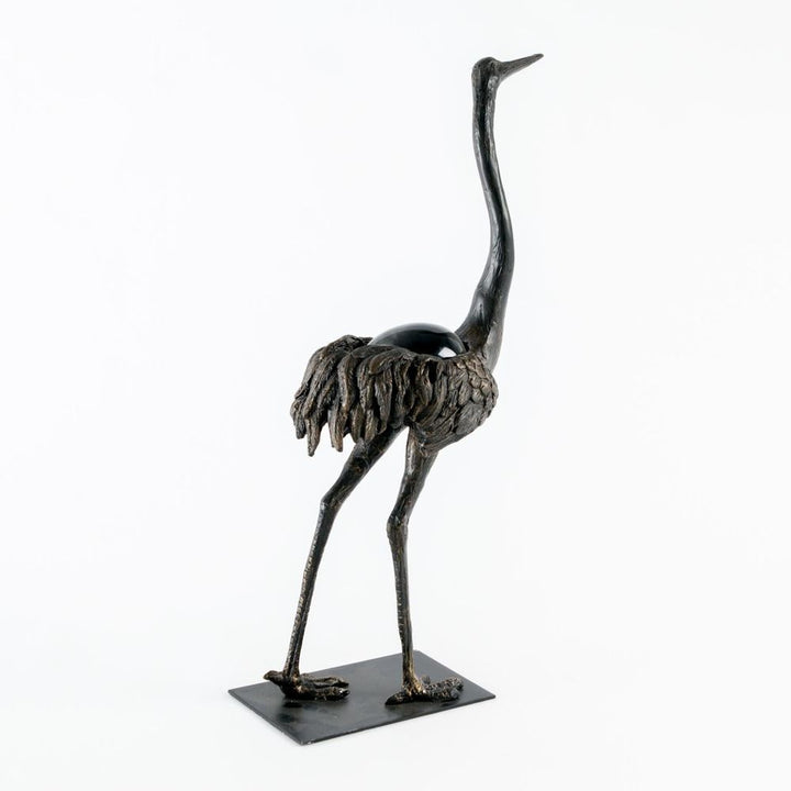 Ostrich w/Crystal Egg