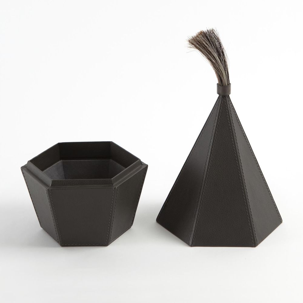 Boxes Zephyr Box-Graphite Leather-Sm