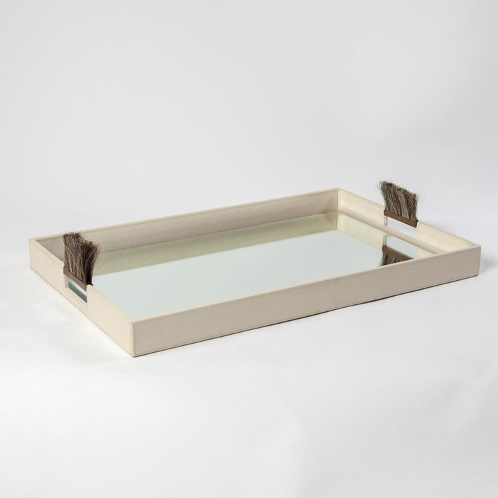 Serveware: Trays Harrington Tray-Ivory Leather