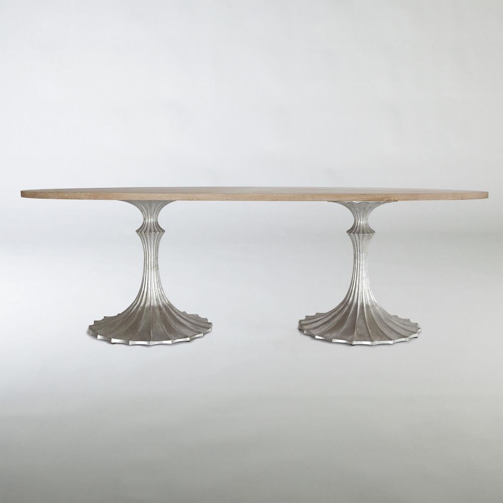 Table Tops Flute Table Top-Oval-Cerused Oak-96