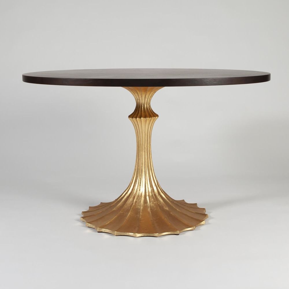 Dining Tables Flute Table Base-Gold Leaf-26