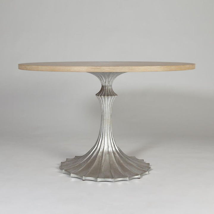 Dining Tables Flute Table Base-Silver Leaf-26
