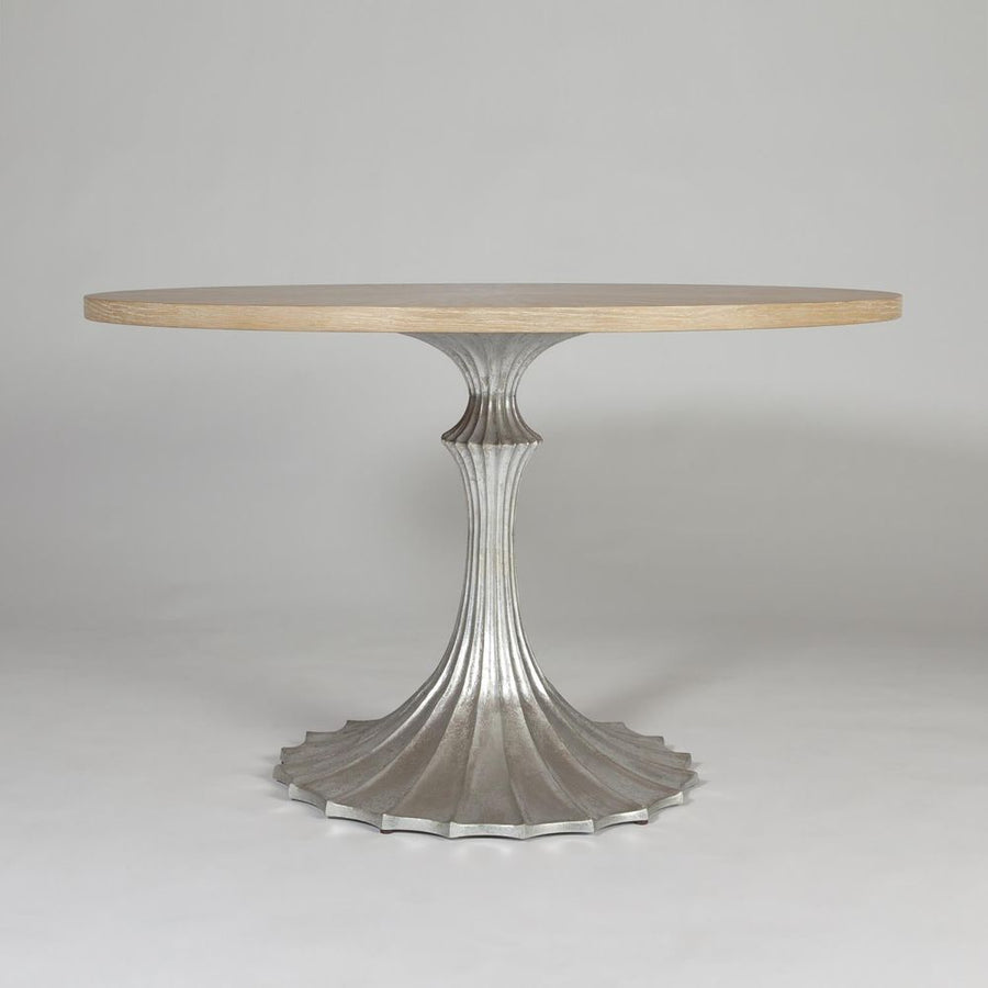 Dining Tables Flute Table Base-Silver Leaf-26