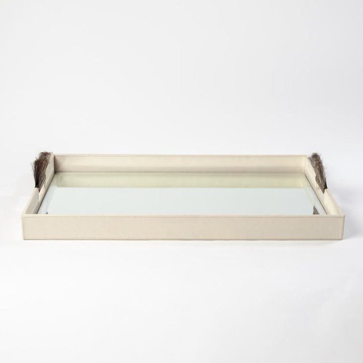 Serveware: Trays Harrington Tray-Ivory Leather