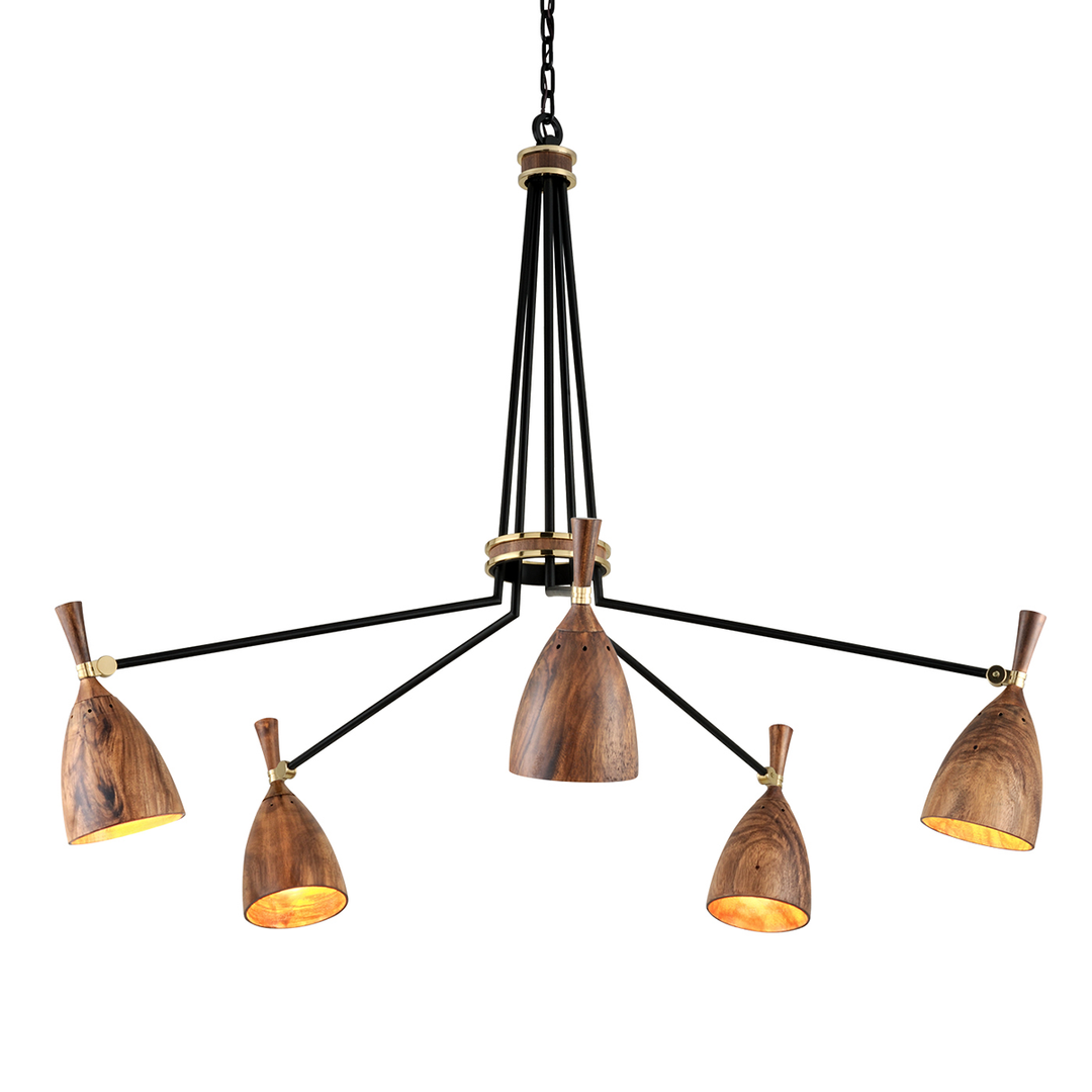 Utopia Chandelier - Soft Black 5 Lights