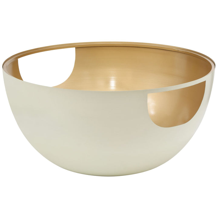 Doma Glass Top And Iron Base Coffee Table — Cream