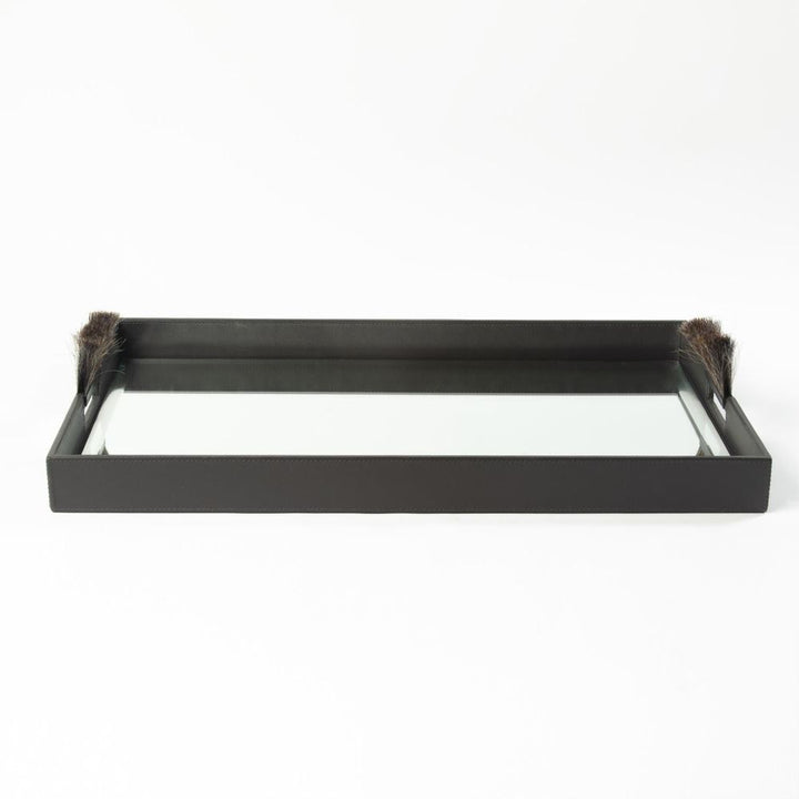 Serveware: Trays Harrington Tray-Graphite Leather