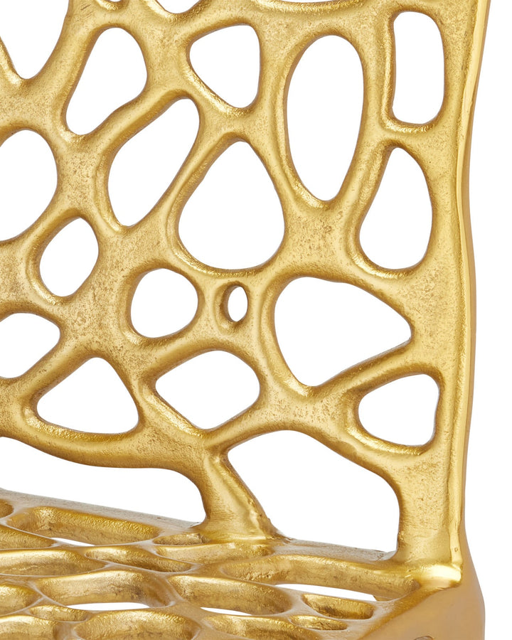 Dining Chairs Honeycomb Gold Side Chair