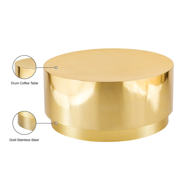 Jazzy Stainless Steel Coffee Table — Gold
