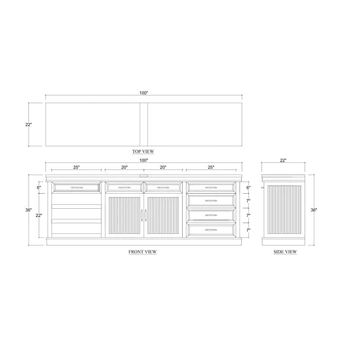 Kraton Buffet w/ Wine Rack-Bramble-BRAM-28117FRW-Sideboards & Credenzas-4-France and Son