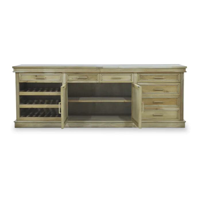 Kraton Buffet w/ Wine Rack-Bramble-BRAM-28117FRW-Sideboards & Credenzas-3-France and Son