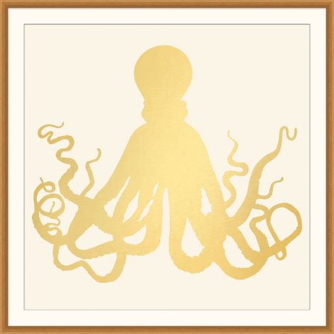 Gold Leaf Octopus-Wendover-WEND-28192-Wall Art-1-France and Son