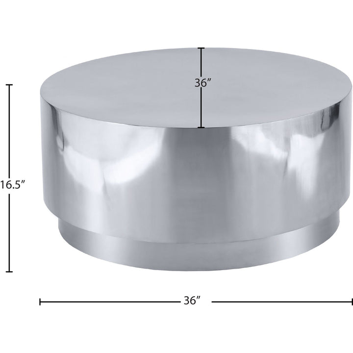 Jazzy Stainless Steel Coffee Table — Silver