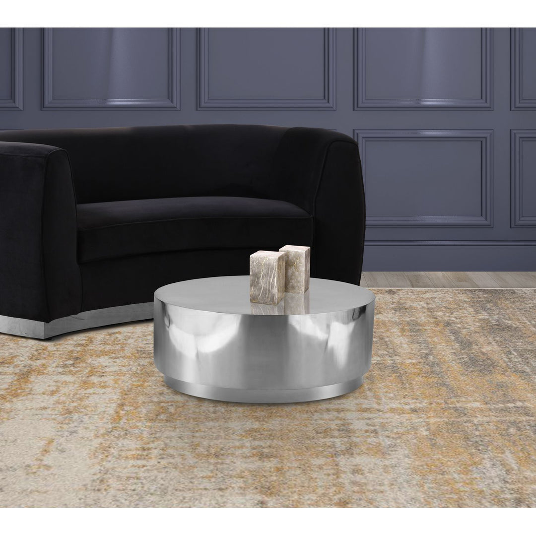 Jazzy Stainless Steel Coffee Table — Silver