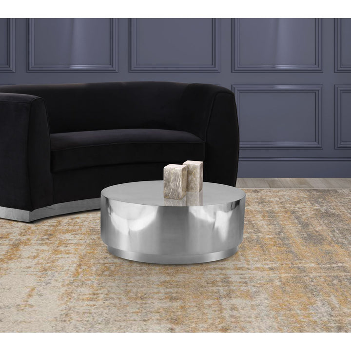 Jazzy Stainless Steel Coffee Table — Silver