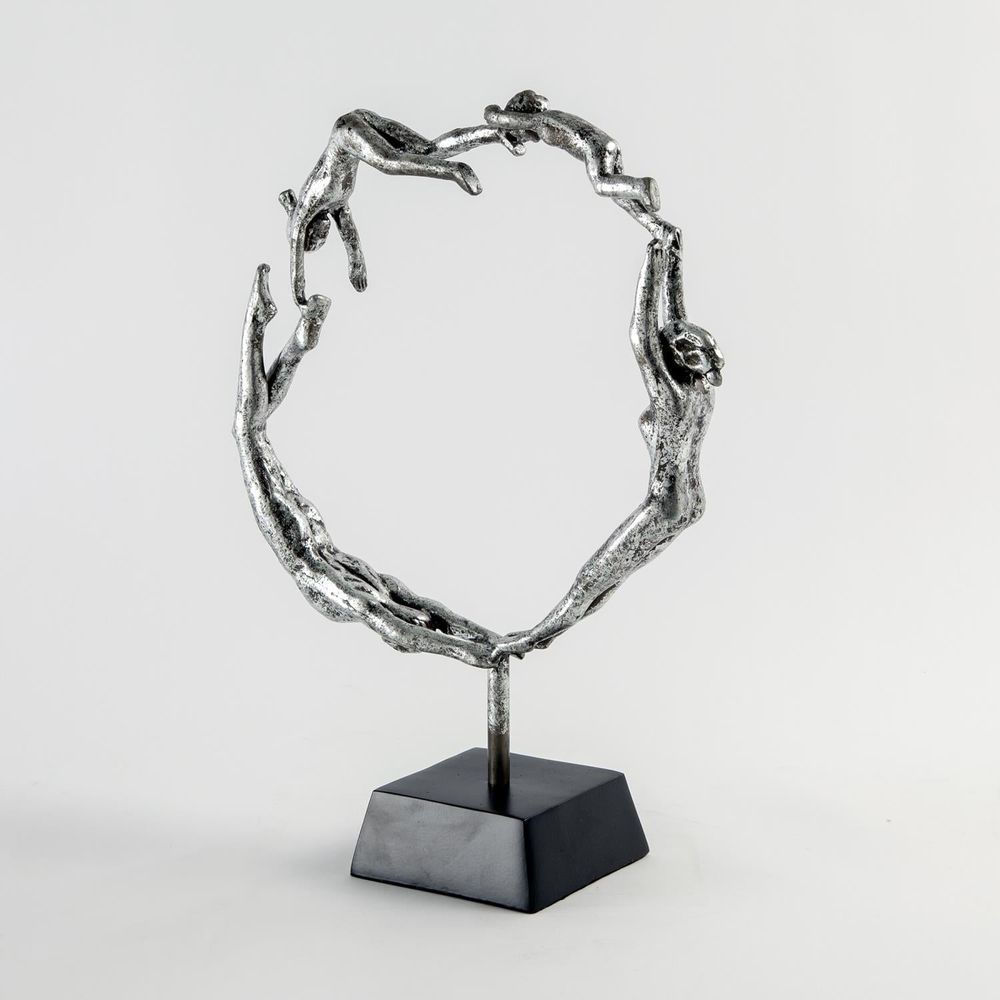 Decorative Objects Family Sculpture-Silver Leaf