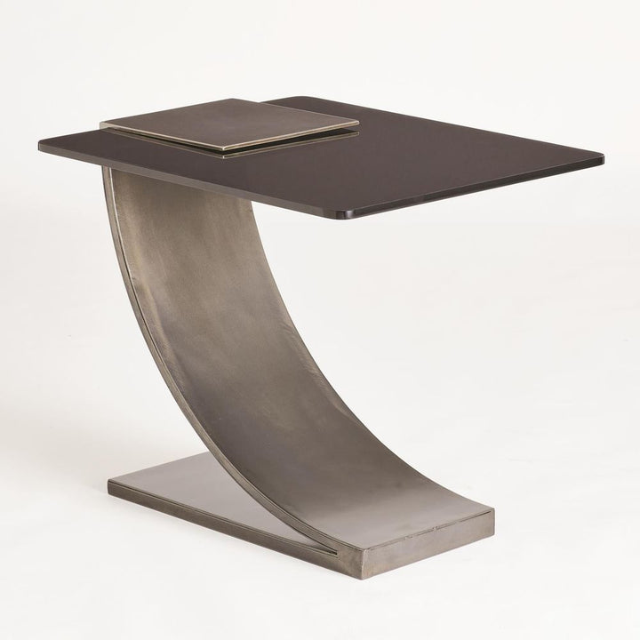 Side Tables Side Table w/Smoke Glass-Light Gunmetal