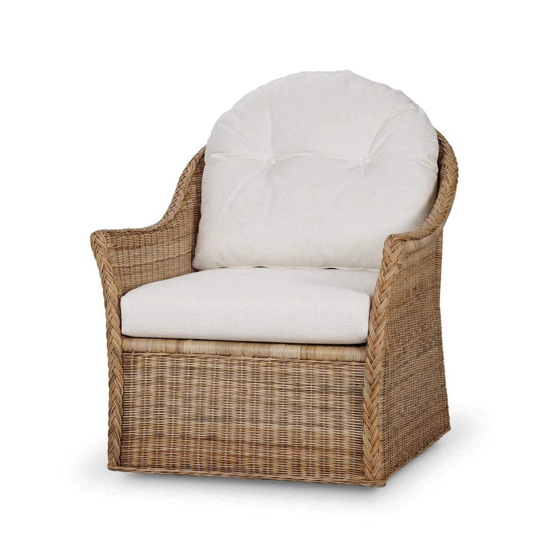 Nantucket Swivel Chair-Bramble-BRAM-28266RNATSF204--Lounge Chairs-1-France and Son