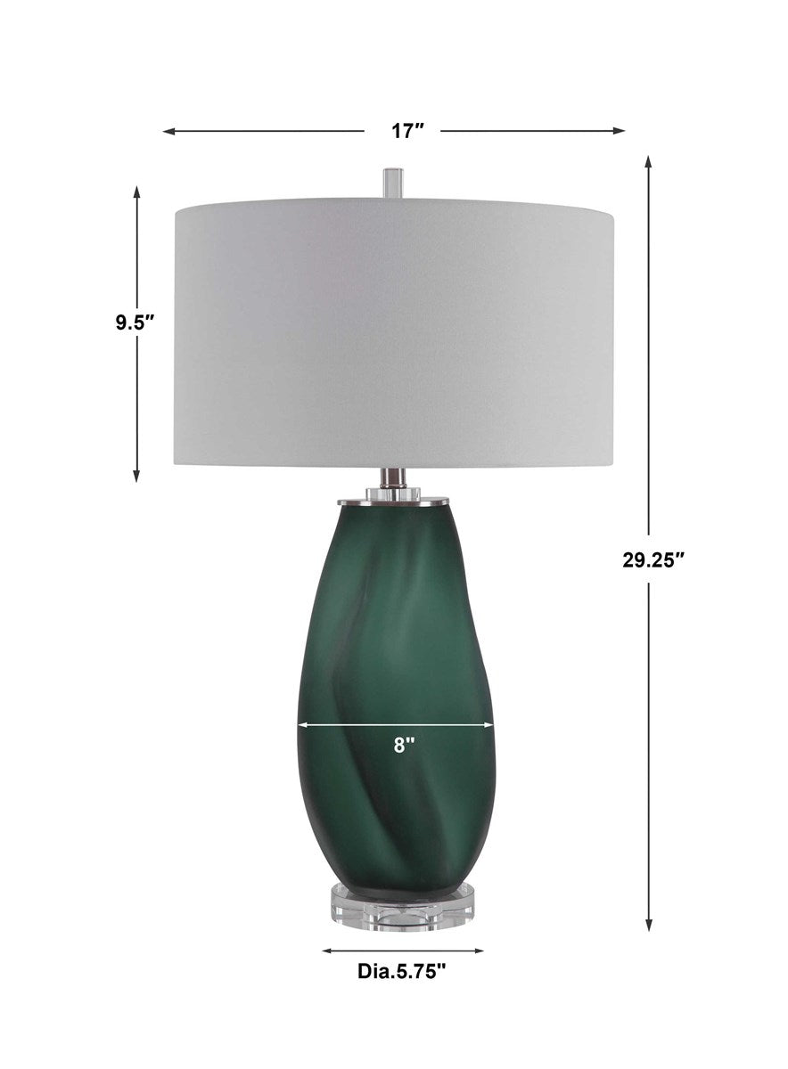 Uttermost Esmeralda Green Glass Table Lamp-Uttermost-UTTM-28278-Table Lamps-5-France and Son